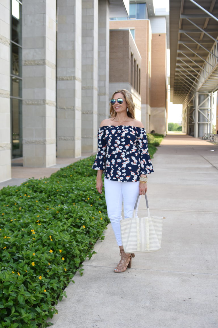 Off the Shoulder Floral + Ageless Style Linkup