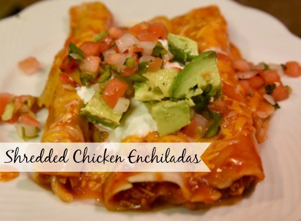 Shredded Chicken Enchiladas