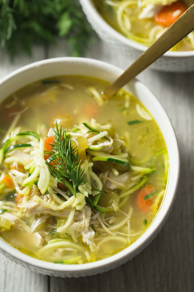 Tastes Lovely Chicken Zoodle Soup