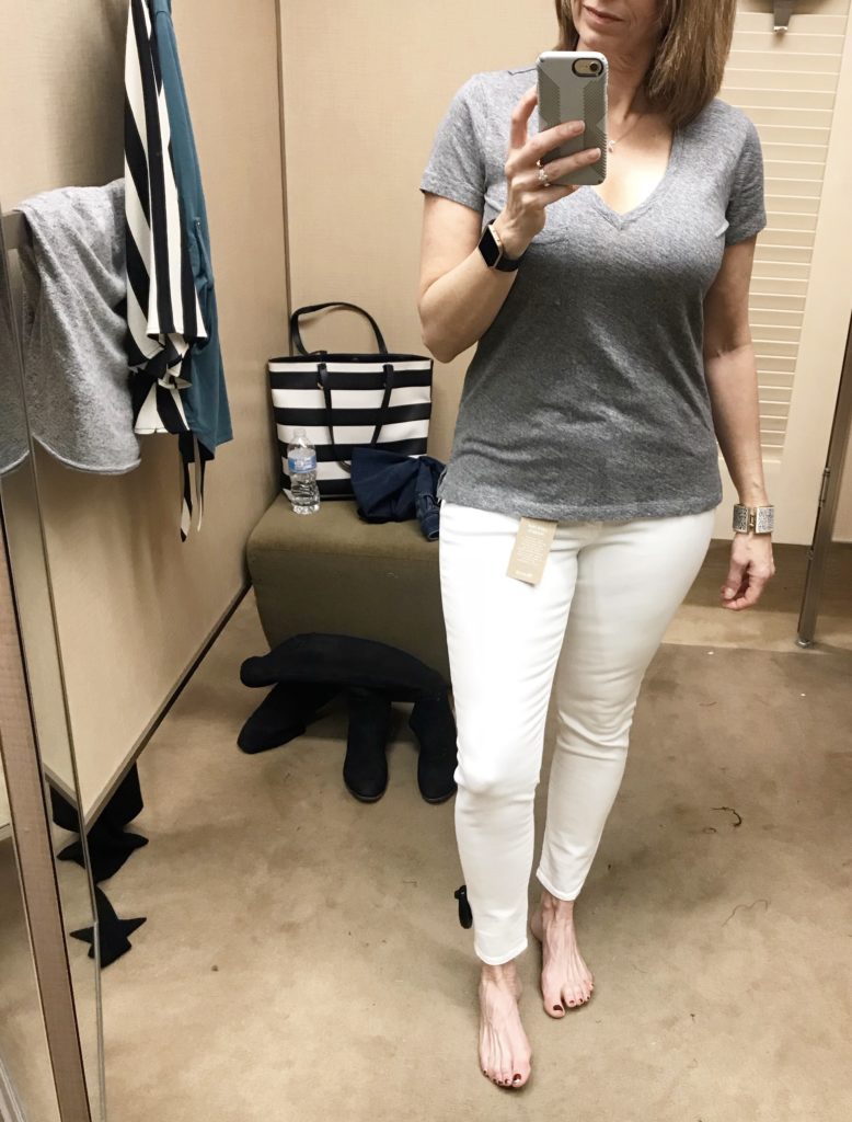 Simple Tee and White Jeans