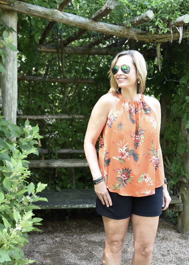 Tropical Top #patternmixing #summerstyle