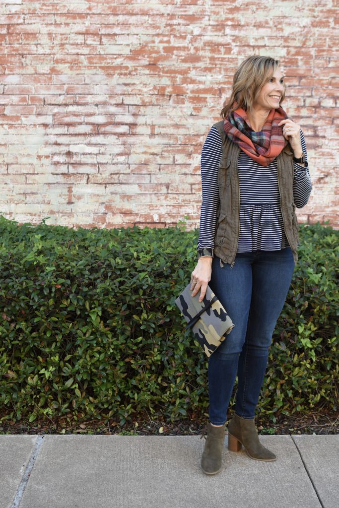 Stripes + Plaid #fallstyle #layers