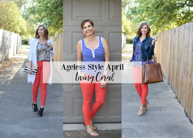 Ageless Style April #coral #oldnavy