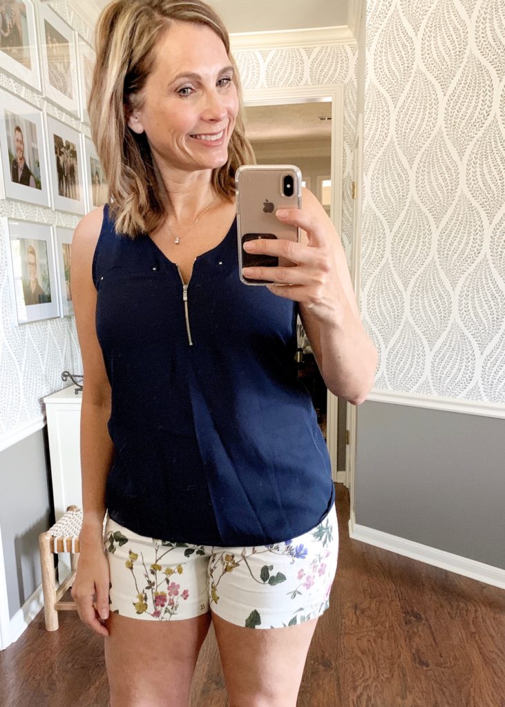 Stitch Fix Tank and Patterned Shorts