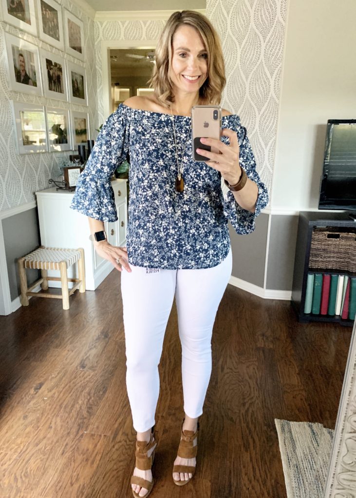 Stitch Fix Off the Shoulder Blouse #stitchfix #fashion