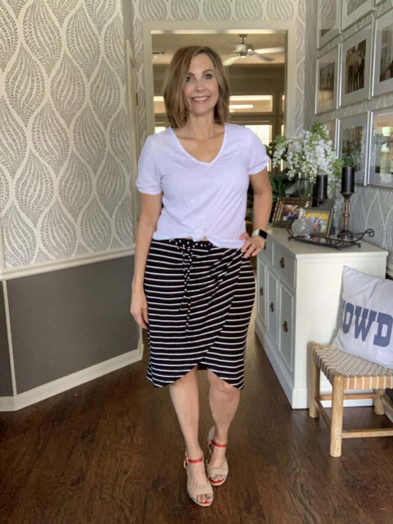 May Stitch Fix - Striped Skirt