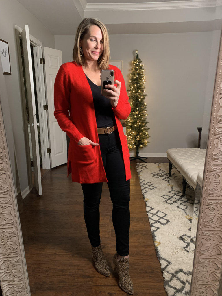 Red Cardigan #oldnavy #tryon