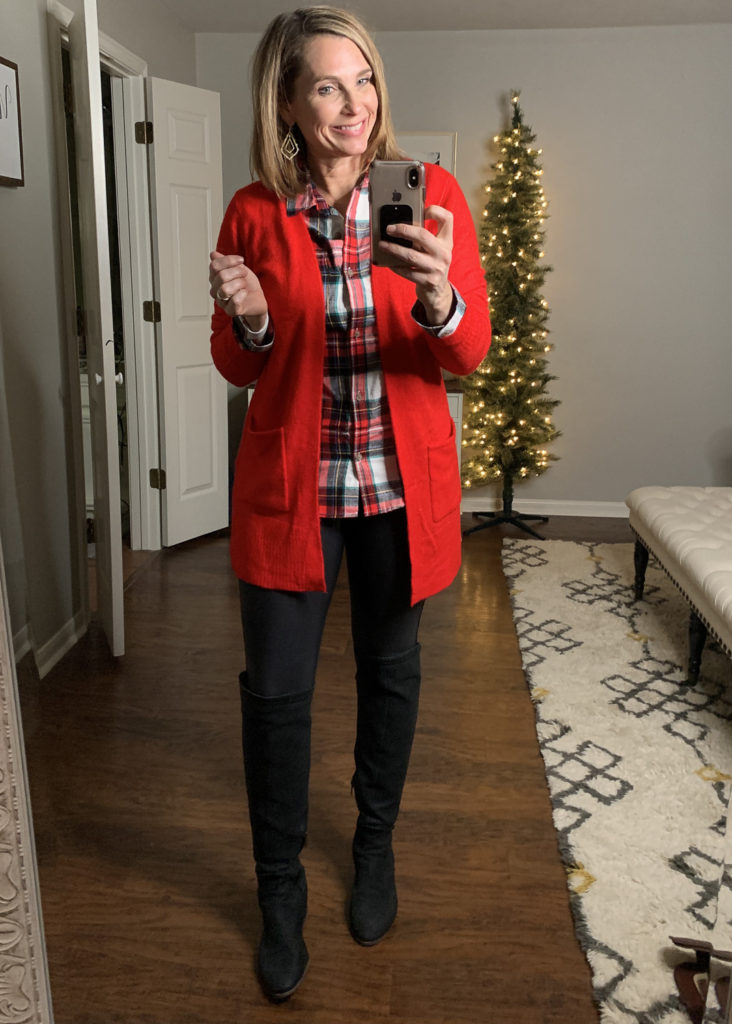 Red + Plaid #oldnavy #tryon