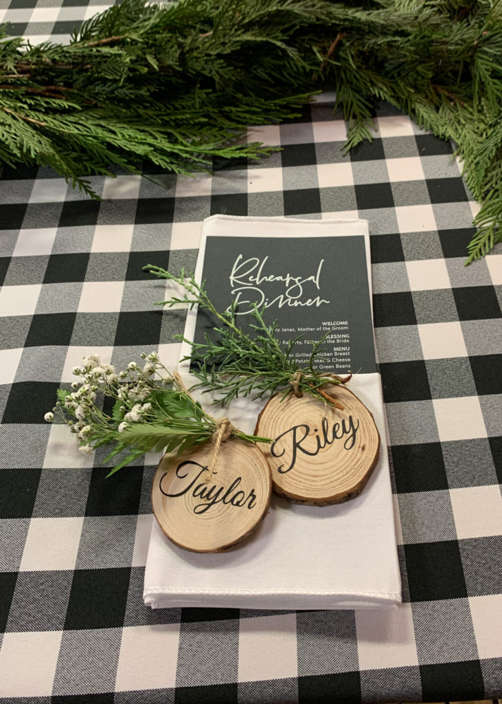 Rehearsal Dinner Name Tags