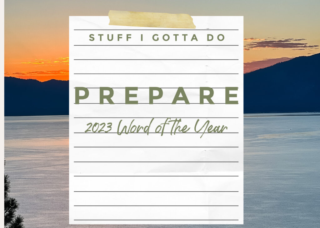 Word of the Year 2023:  Prepare